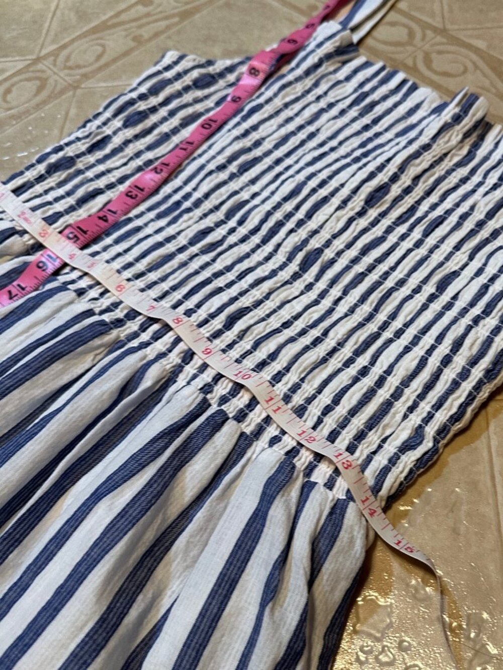 Everlane Blue and White Striped Midi Sundress - Picture 9 of 9